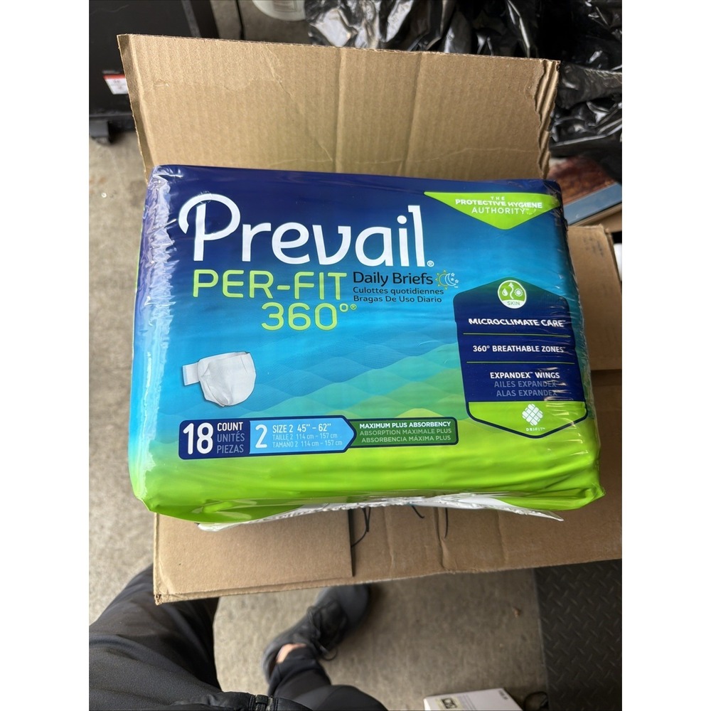 Prevail Per-Fit 360‎ Incontinence Brief 2 Breathable PFNG-013/1 56 18 Ct